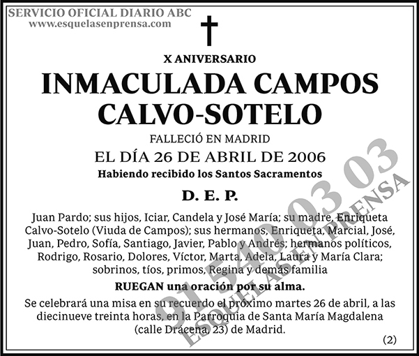Inmaculada Campos Calvo-Sotelo